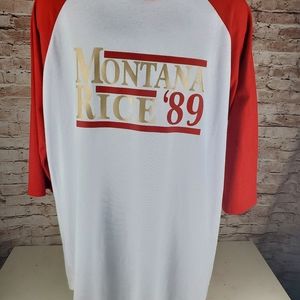 Montana Rice 49ers baseball Tee XL